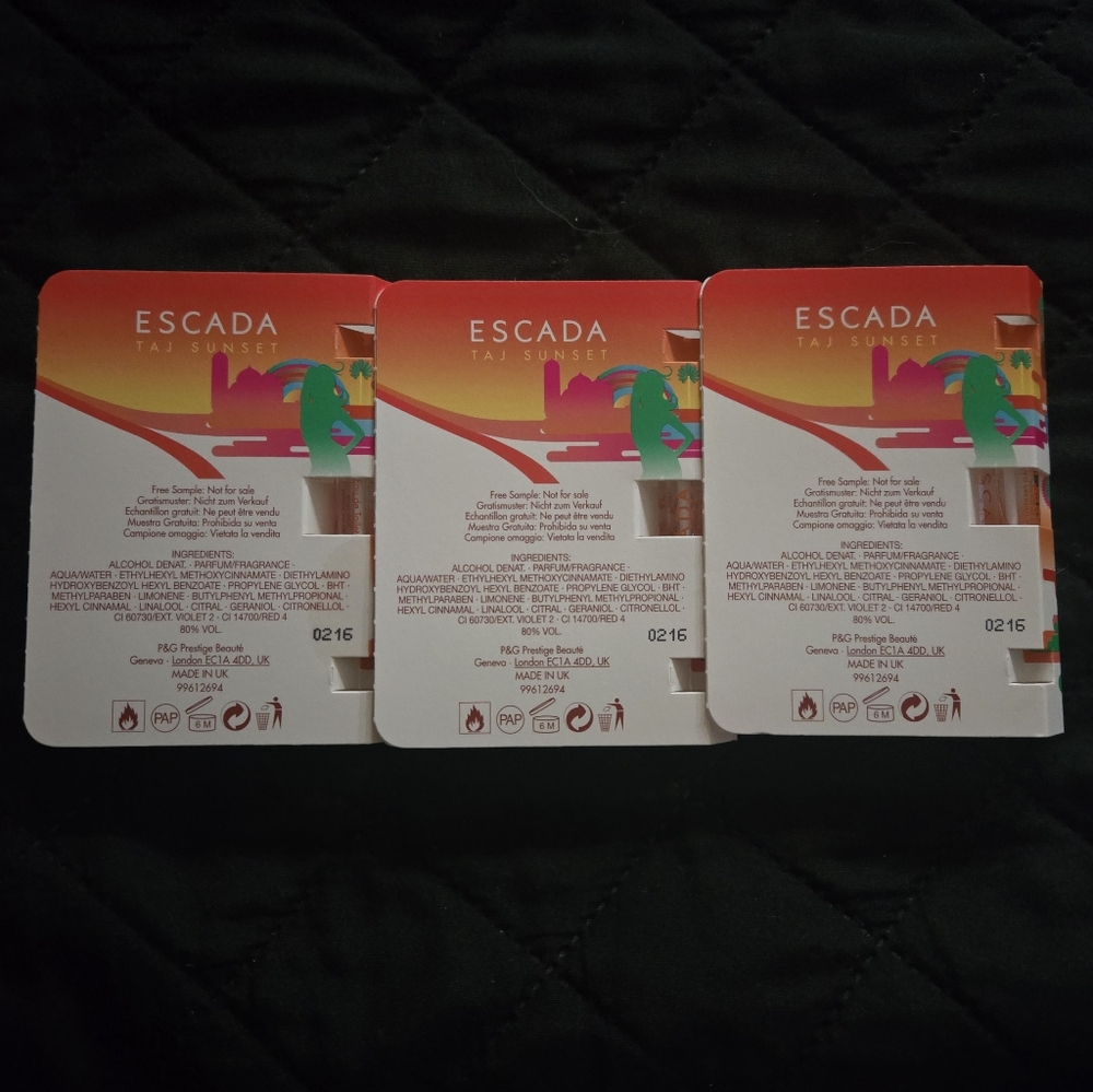 Escada Taj Sunset Eau de Toilette (3 Atomizers) - Picture 2 of 2
